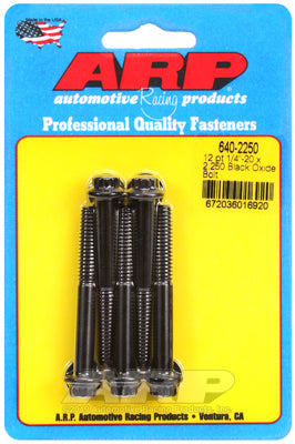 ARP 1/4 in.-20 RH Thread, 2.250 in 12 Point Custom 450 Bolts - Set of 5