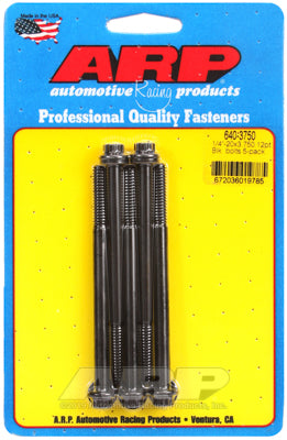 ARP 1/4-20 x 3.750 12pt Black Oxide Bolts (5/Pkg) ARP