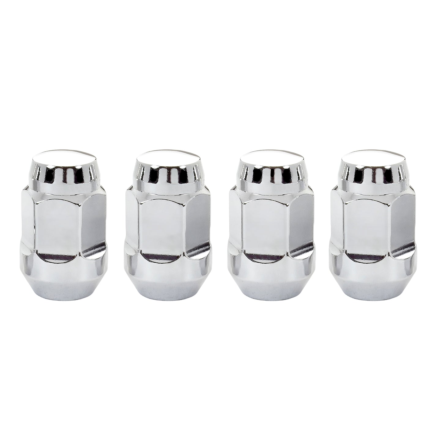 McGard M12x1.25 Chrome Bulge Cone Seat Lug Nuts - Set of 4 - 64013