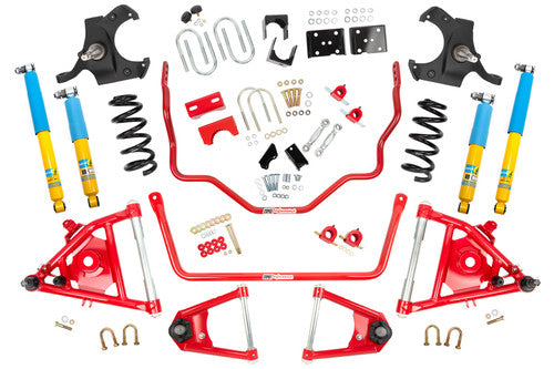 UMI Performance 73-87 GM C10 Handling and Lowering Kit Stage 3 - Red