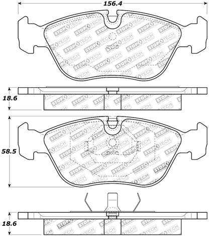 StopTech Premium Ceramic Front Brake Pads - 308.06180 Stoptech