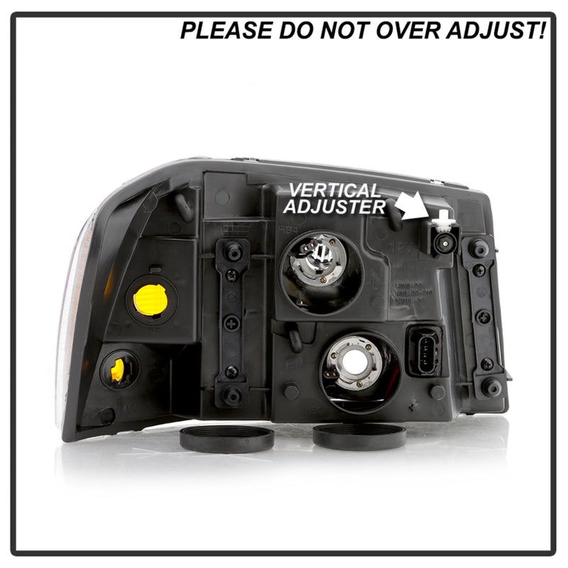 xTune 02-09 GMC Envoy OEM Style Headlights - Black (HD-JH-GEN02-AM-BK) SPYDER