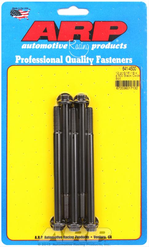 ARP 5/16in-18 x 4.500in 12pt Black Oxide Bolts (Set of 5)