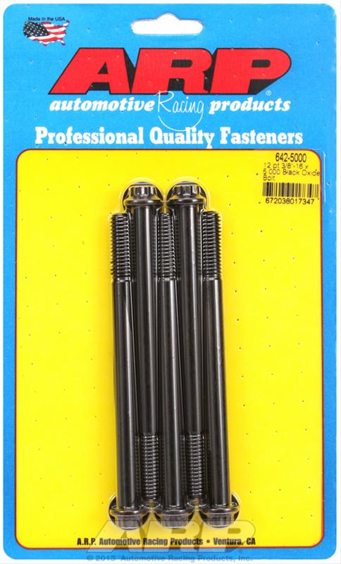 ARP 3/8-16 x 5.000 12pt Black Oxide Bolts 642-5000