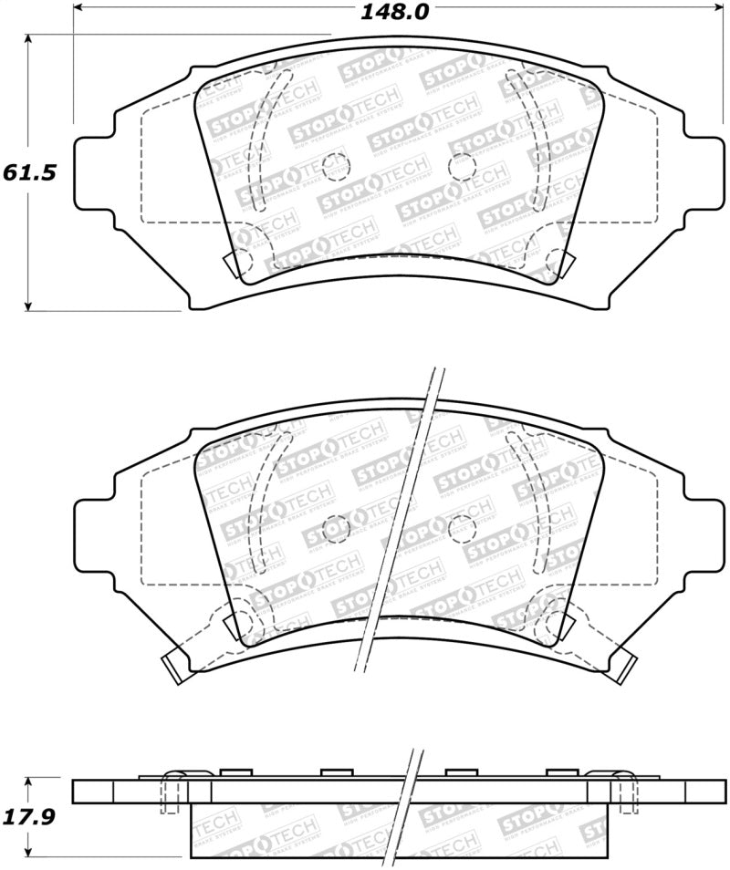 StopTech Premium Ceramic Brake Pads - 308.10760