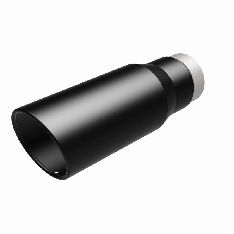 MagnaFlow Tip Stainless Black Coated Single Wall Round Single Outlet 5in Dia 3.5in Inlet 14.5in L Magnaflow