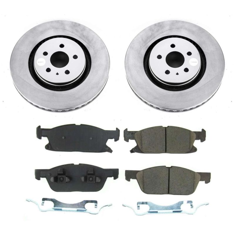 Power Stop 2019 Ford Edge Front Z17 Evolution Geomet Coated Brake Kit PowerStop