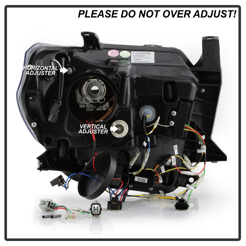 Spyder Signature 14-21 Toyota Tundra SR/SR5 Projector Headlights - Black (PRO-YD-TTU14V2SI-SBSEQ-BK) SPYDER