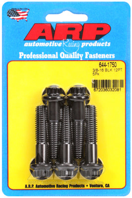 ARP 3/8 in.-16 RH Thread, 1.750 in 12 Point Bolts- Set of 5