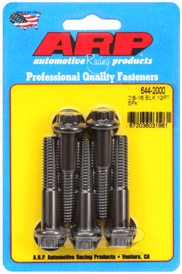 ARP /8 in.-16 RH Thread, 2.000 in 12 Point Bolts- Set of 5