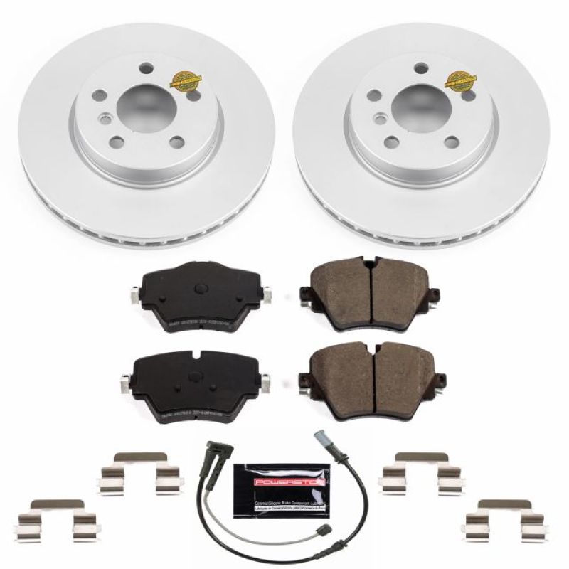 Power Stop 2019 Mini Cooper Clubman Front Z23 Evolution Sport Coated Brake Kit PowerStop