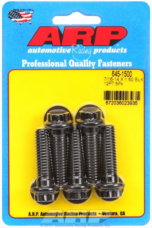 ARP 7/16 - 14 X 1.500 12pt Black Oxide Bolts - (5pk) 645-1500