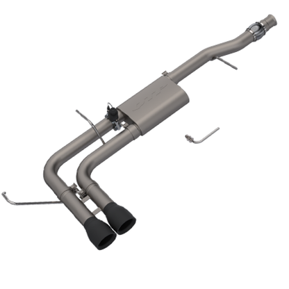 QTP 14-18 Chevy Silverado 1500 4.8L/5.3L EC/CC SB 304SS Screamer Cat-Back Side Exit w/4.5in Blk Tips QTP