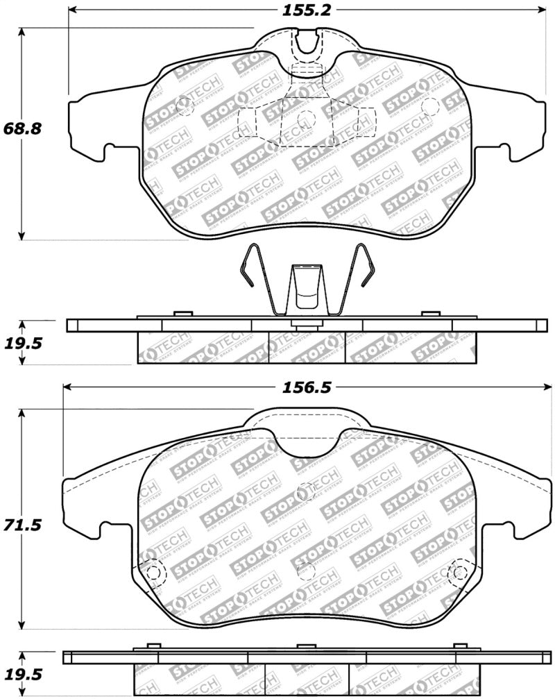 StopTech Street Disc Brake Pads - 305.09720