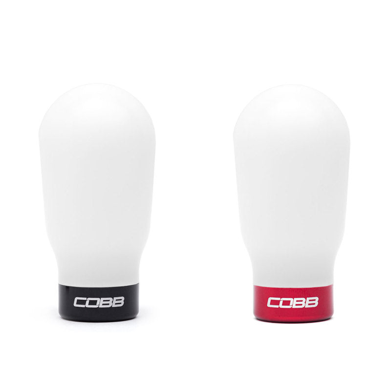 COBB Subaru 6-Speed Tall Weighted COBB Shift Knob - White (Incl. Both Red + Blk Collars) 213370-W