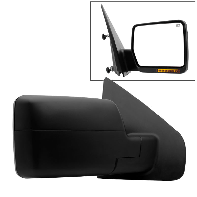 Xtune Ford F150 04-06 Power Heated Amber LED Signal OE Mirror Right MIR-03348AEBH-P-R SPYDER