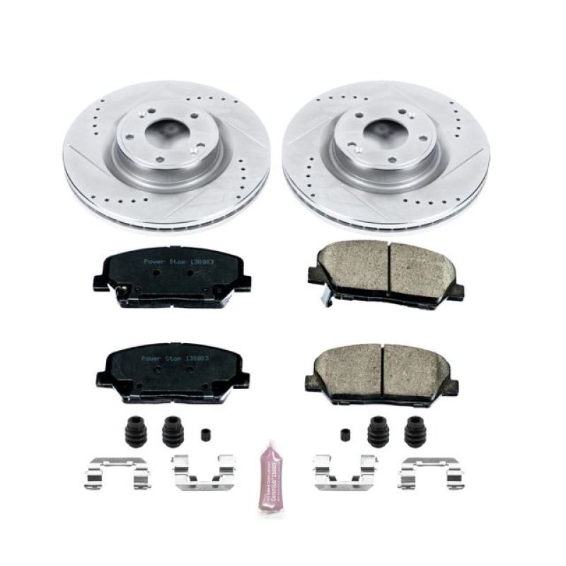 Power Stop 10-16 Hyundai Genesis Coupe Front Z23 Evolution Sport Brake Kit PowerStop
