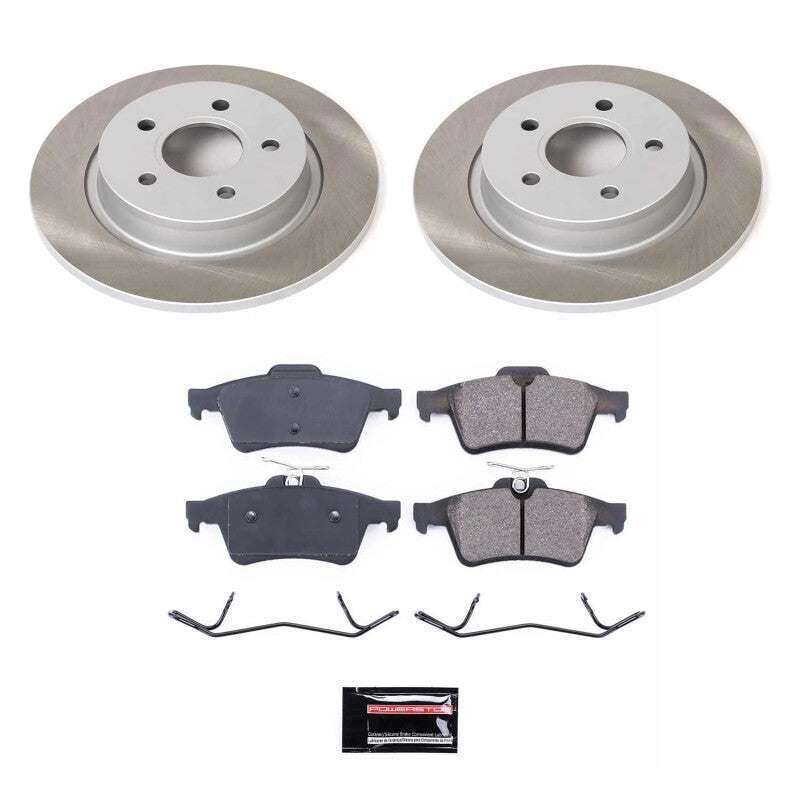 Power Stop 06-11 Volvo V50 Rear Semi-Coated Rotor Kit PowerStop