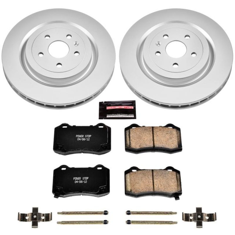 Power Stop 09-15 Cadillac CTS Rear Z17 Evolution Geomet Coated Brake Kit PowerStop