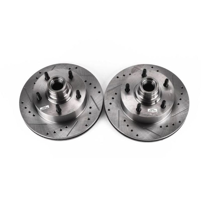 Power Stop 2003 Ford E-150 Front Evolution Drilled & Slotted Rotors - Pair PowerStop