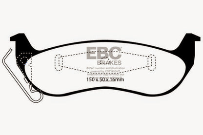 EBC GreenStuff Rear Brake Pads - DP21677 EBC