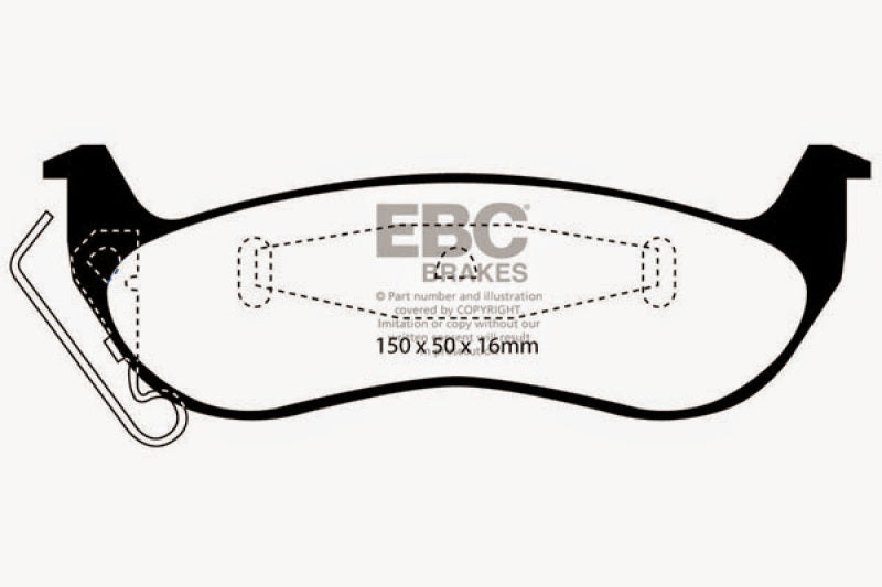 EBC 03+ Ford Crown Victoria 4.6 Ultimax2 Rear Brake Pads