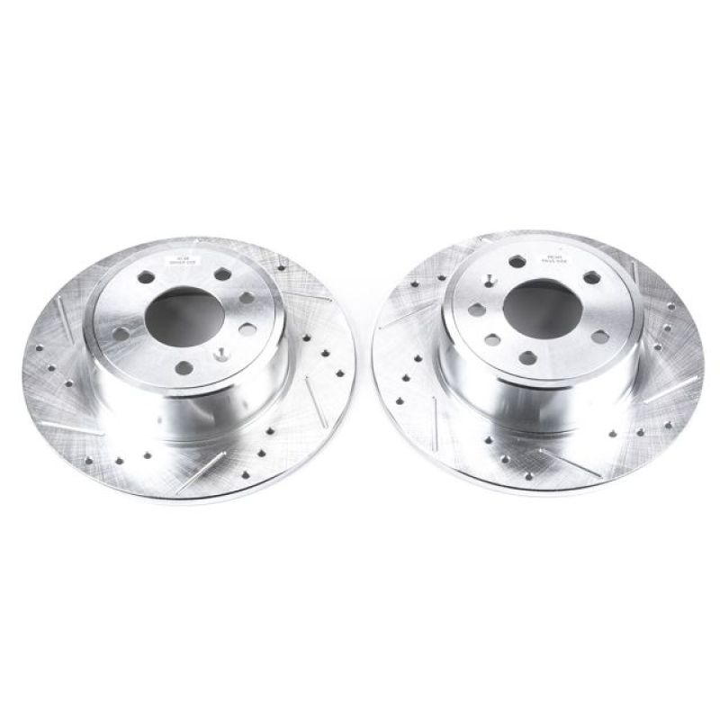 Power Stop 99-03 Saab 9-3 Rear Evolution Drilled & Slotted Rotors - Pair PowerStop