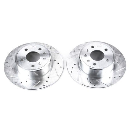 Power Stop 99-03 Saab 9-3 Rear Evolution Drilled & Slotted Rotors - Pair PowerStop
