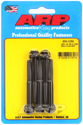 ARP 1/4 in.-20 RH Thread, 2.250 in Hex Head Custom 450 Bolts - Set of 5