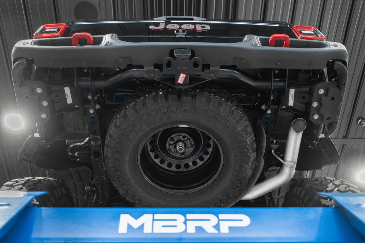 MBRP 2021-2023 Jeep Gladiator 3.0L EcoDiesel 3-inch DPF-Back Exhaust TurnDown Exit (Tour Profile) - S6502409 MBRP