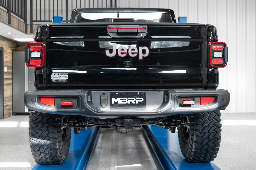 MBRP 2021-2023 Jeep Gladiator 3.0L EcoDiesel 3-inch DPF-Back Exhaust TurnDown Exit (Tour Profile) - S6502409 MBRP