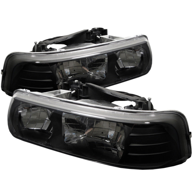 Spyder Chevy Silverado 1500 99-02/Chevy Silverado 3500 01-02 Crystal Headlights Blk HD-YD-CSIL99-BK SPYDER