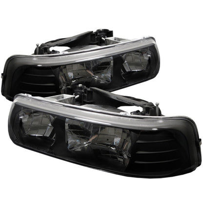 Spyder Chevy Silverado 1500 99-02/Chevy Silverado 3500 01-02 Crystal Headlights Blk HD-YD-CSIL99-BK SPYDER