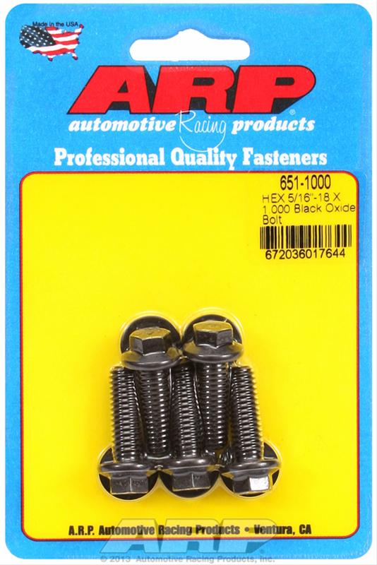 ARP 5/16-18 X 1.000 Hex Black Oxide Bolts