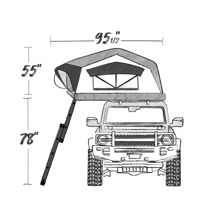 ARB Flinders Rooftop Tent 95.5in X 55in - 803300A