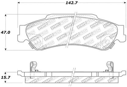 StopTech Sport Brake Pads w/Shims and Hardware - Front Stoptech