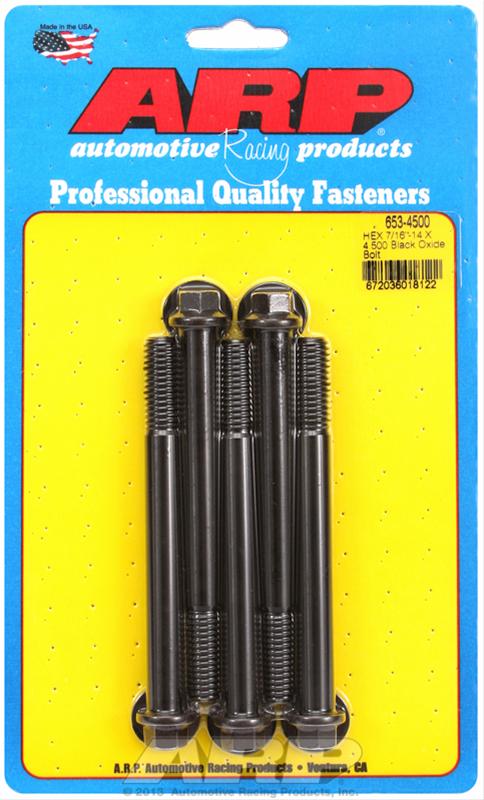 ARP 7/16-14 x 4.500 Hex Black Oxide Bolts (Pack of 5)