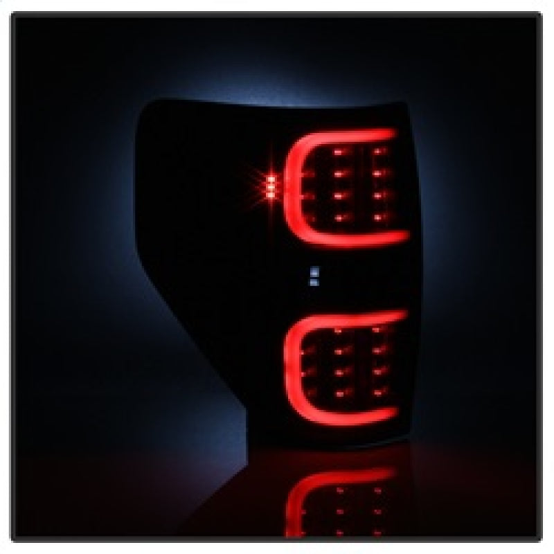 xTune Ford F150 09-14 LED Tail Lights - Black ALT-ON-FF15009-LBLED-BK SPYDER