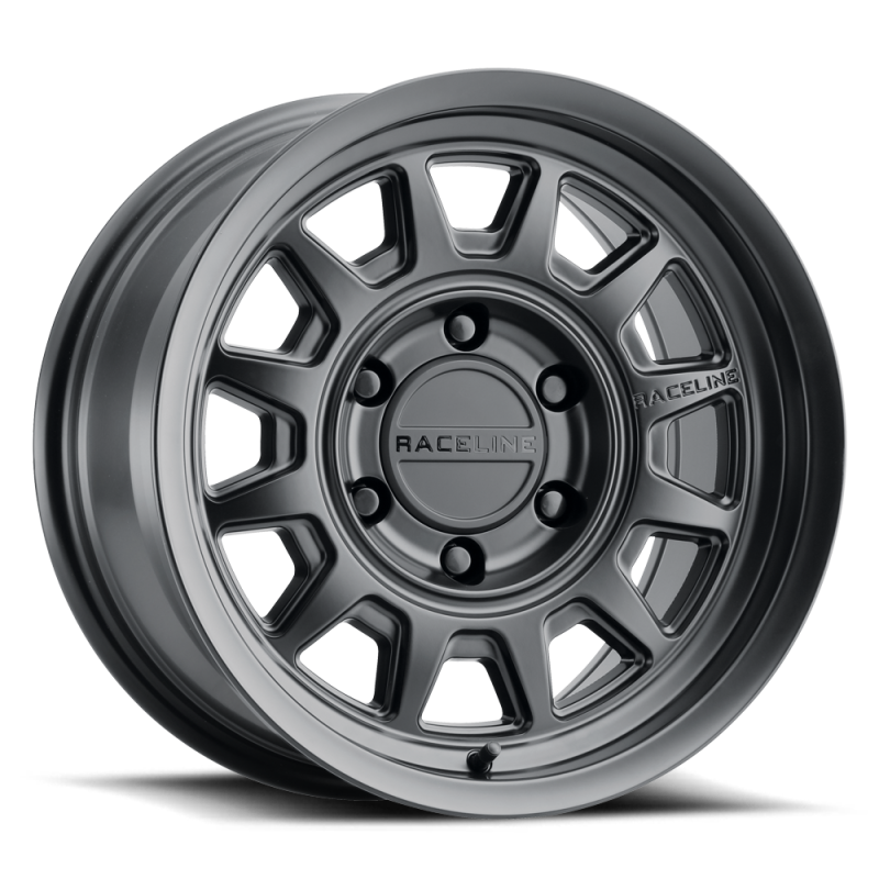 Raceline 952B Aero 17x9in / 5x139.7 BP / -12mm Offset / 106.5mm Bore - Satin Black Wheel