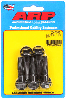 ARP 3/8 in.-16 RH Thread, 1.500 in Hex Head Bolts - Set of 5