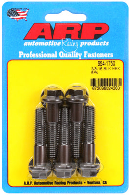 ARP 3/8 in.-16 RH Thread, 1.750 in Hex Head Bolts - Set of 5