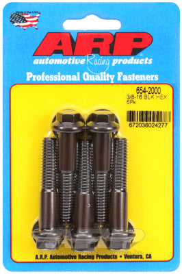 ARP 3/8 in.-16 RH Thread, 2.000 in Hex Head Bolts - Set of 5