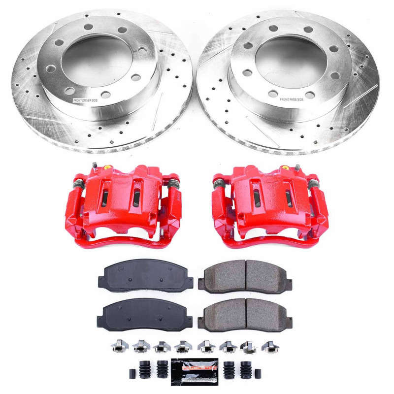 Power Stop 05-10 Ford F-350 Super Duty Front & Rear Z23 Evolution Kit w/Calipers
