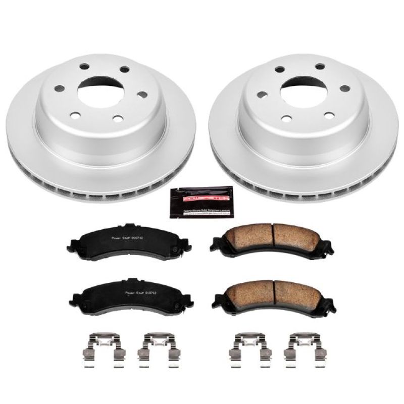 Power Stop 02-06 Cadillac Escalade Rear Z17 Evolution Geomet Coated Brake Kit PowerStop