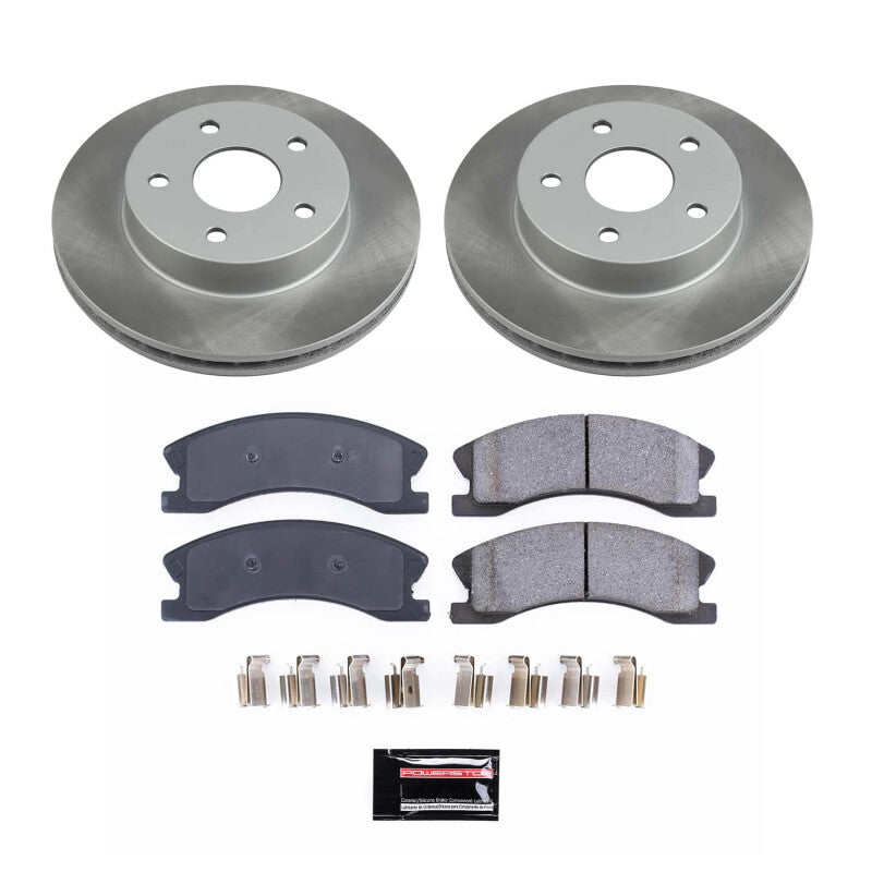Power Stop 99-04 Jeep Grand Cherokee Front Semi-Coated Rotor Kit PowerStop