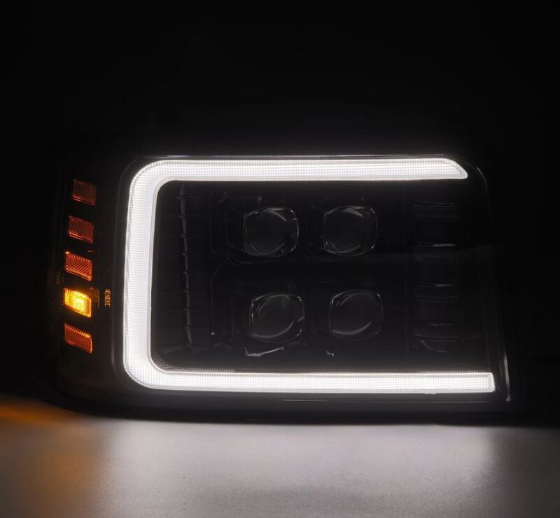 AlphaRex 880269 92-96 Ford F-Series/Bronco NOVA-Series LED Proj Headlight Alpha-Bk w/Actv Light SS & SBDRL