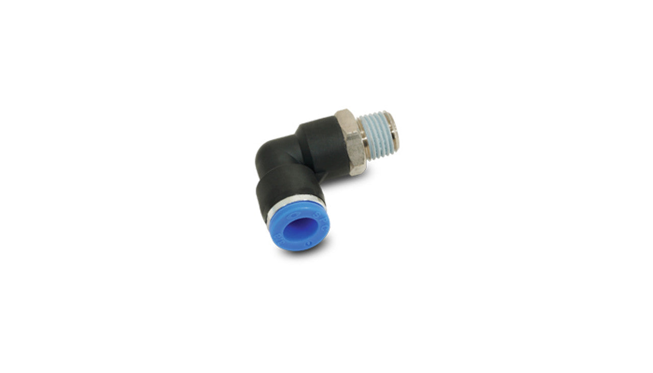 Vibrant Male 90 Degree Swivel Elbow Push Lock Vacuum Fitting For (0.250 OD / 1/8 NPT) - 2667 Vibrant
