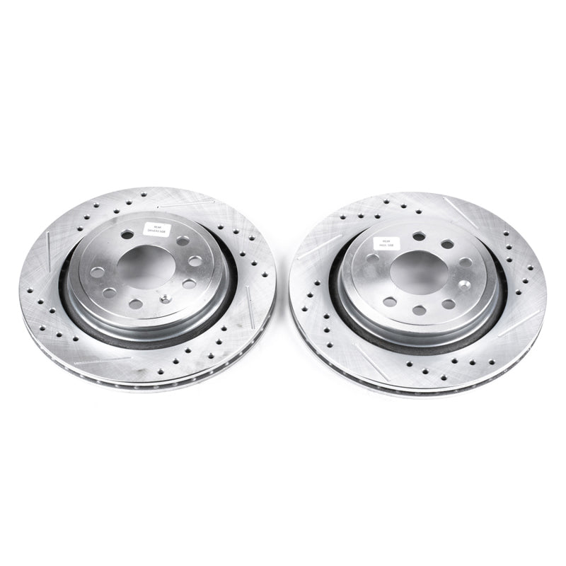 Power Stop 03-11 Saab 9-3 Rear Evolution Drilled & Slotted Rotors - Pair PowerStop