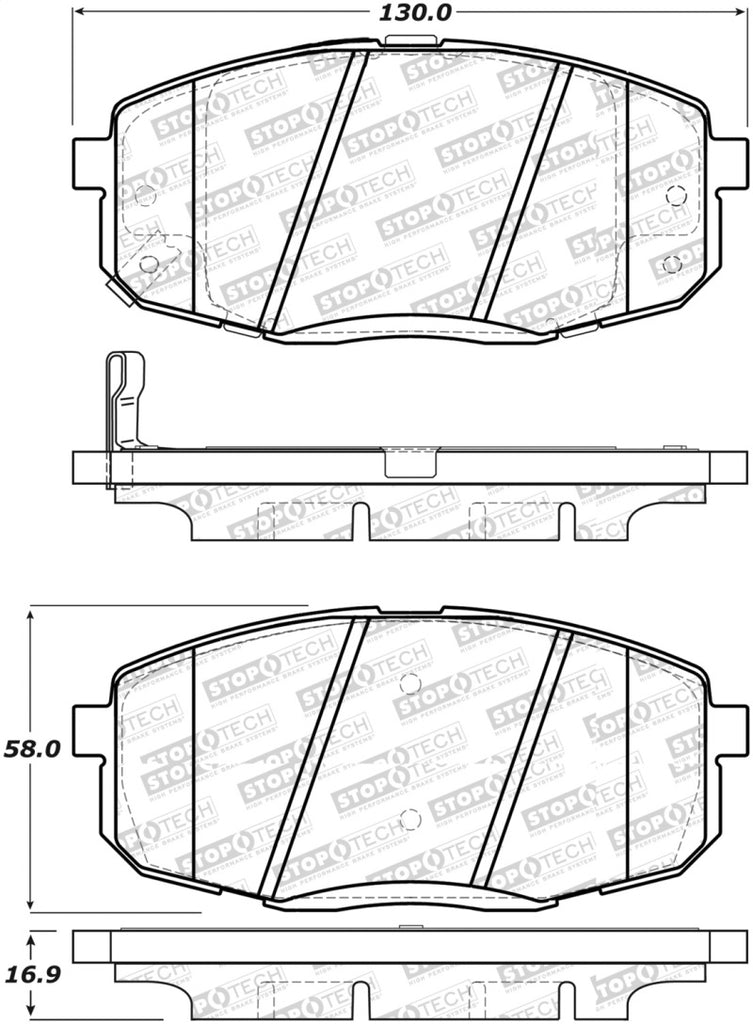 StopTech Street Disc Brake Pads - 305.13970