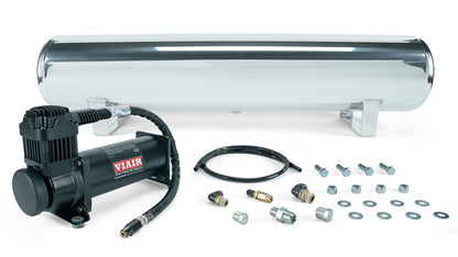 Air Lift 27806 4 Gal. Polished Tank w/ Viair 444b Blk Compressor (Incl. Fittings & Mounting Hardware)